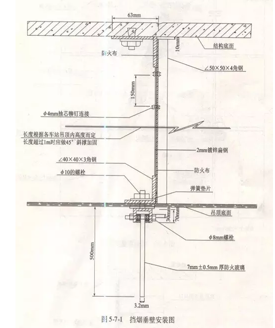 擋煙垂壁安裝技術